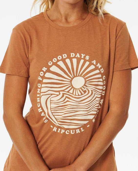 RIP CURL - GOOD WAVES STANDARD TEE-Rip Curl