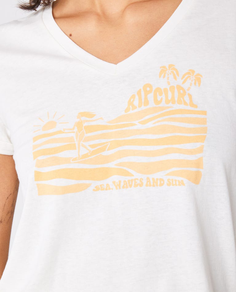 T-shirt Rip Curl RE-ENTRY V NECK TEE 