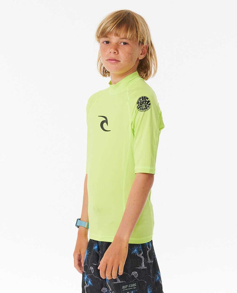 Rip Curl - Licra de Criança - BRAND WAVE UPF S/S-BOY - Wavesensations - Online Surf Shop