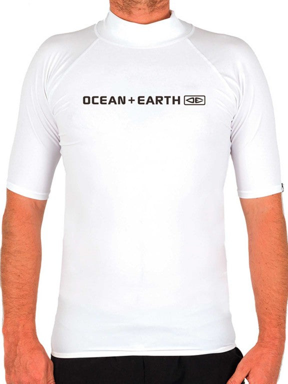 Ocean & Earth_OCEAN & EARTH - Mens Script SS Rash Shirt_Wavesensations - Online Surf Shop