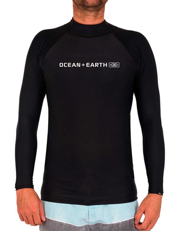 Ocean & Earth - Licra de Criança - Boys Script LS Rash Shirt - Wavesensations - Online Surf Shop