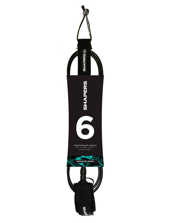 Leash SHAPERS 6'0 Regular  Black Leash 