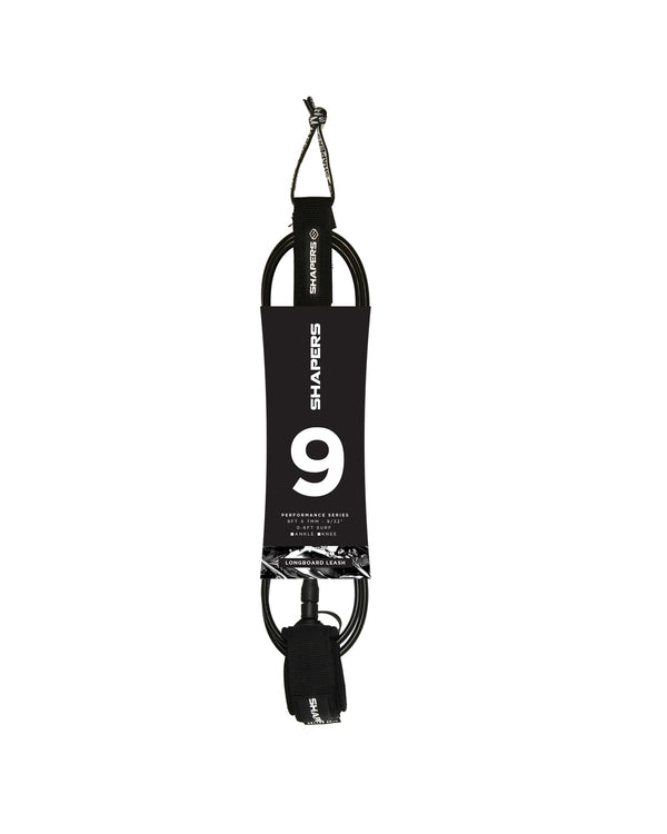 Leash SHAPERS 9'0 Longboard Knee  Black Leash 