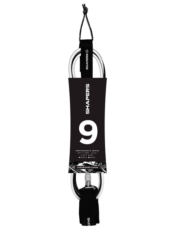 Leash SHAPERS 9'0 Longboard Black/White Leash 