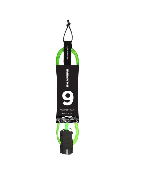 Leash SHAPERS 9'0 Longboard Knee  Green Leash 