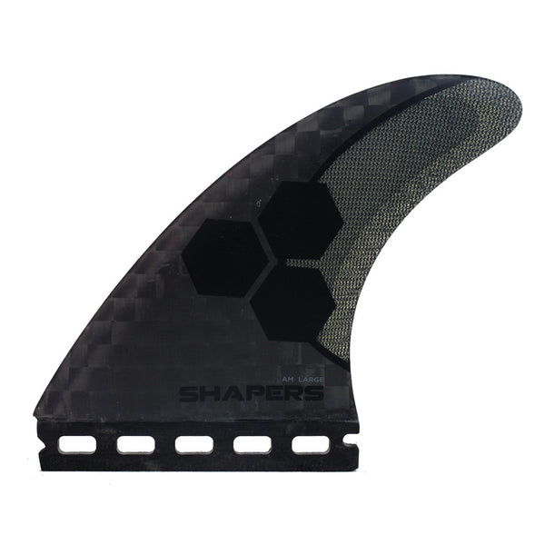 Fins SHAPERS AM Carbon Stealth Large Thruster Fins - Single tab 