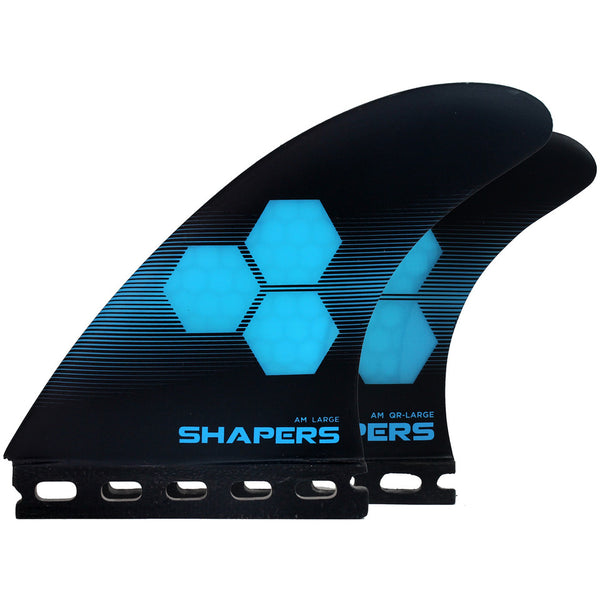 Fins SHAPERS AM Core-Lite Large Tri-Quad Fins - Single tab 