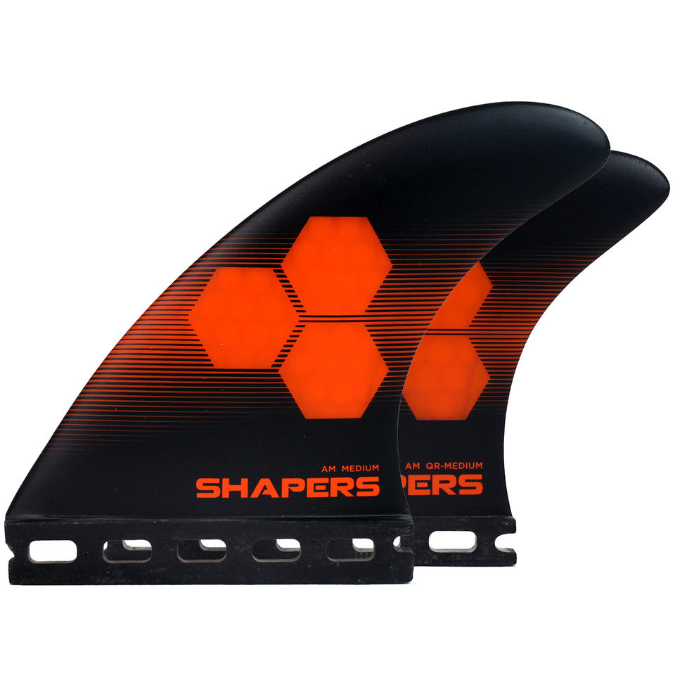 Fins SHAPERS AM Core-Lite Medium Tri-Quad Fins - Single tab 