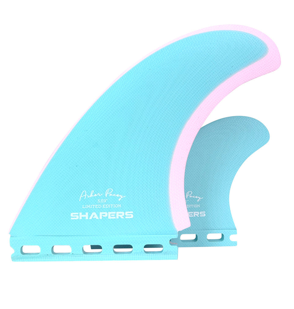 Fins SHAPERS Asher Pacey 5.59'' Twin Fins Single tab Cotton Candy 