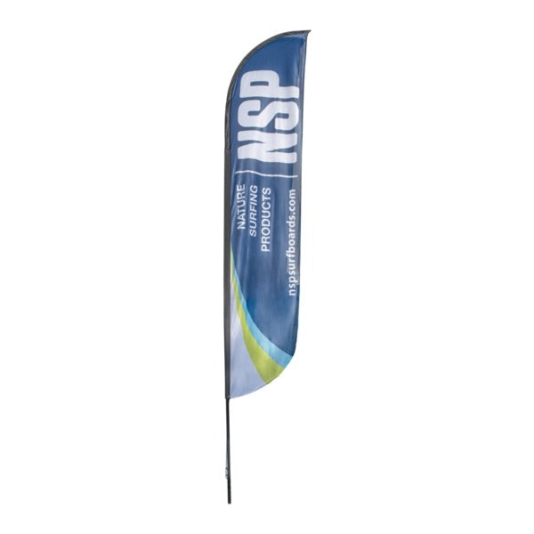  NSP Beach Flag Set Blue & White Logo 