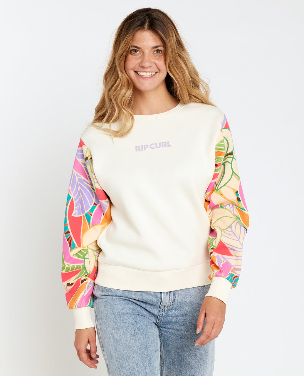 Camisola Rip Curl CREW WAVY PRINT SLEEVES 