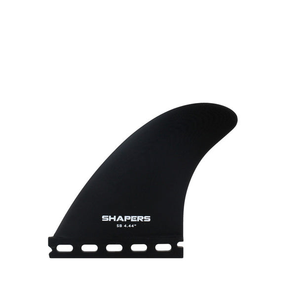 Fins SHAPERS Performance Side Bites 4.44'' Fin Longboard Single tab Black 