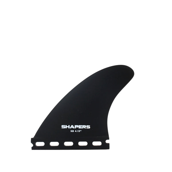 Fins SHAPERS Performance Side Bites 4.13'' Fin Longboard Single tab Black 