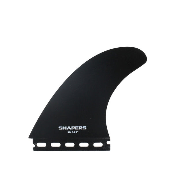 Fins SHAPERS Side Bites 5.25'' Fin Longboard Single tab Black 